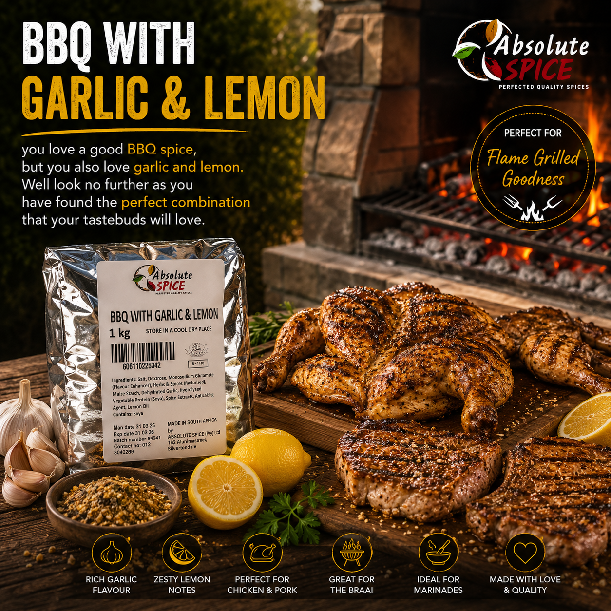 BBQ Garlic and Lemon